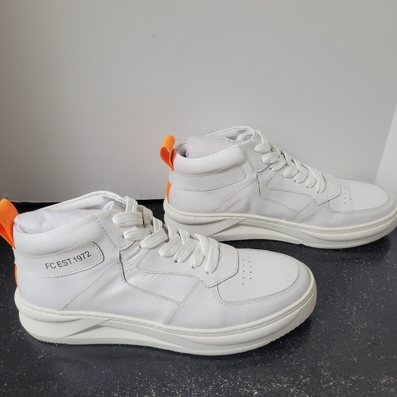 French Connection Chrisley Leather High-Top Sneakers - Picture 3 of 7